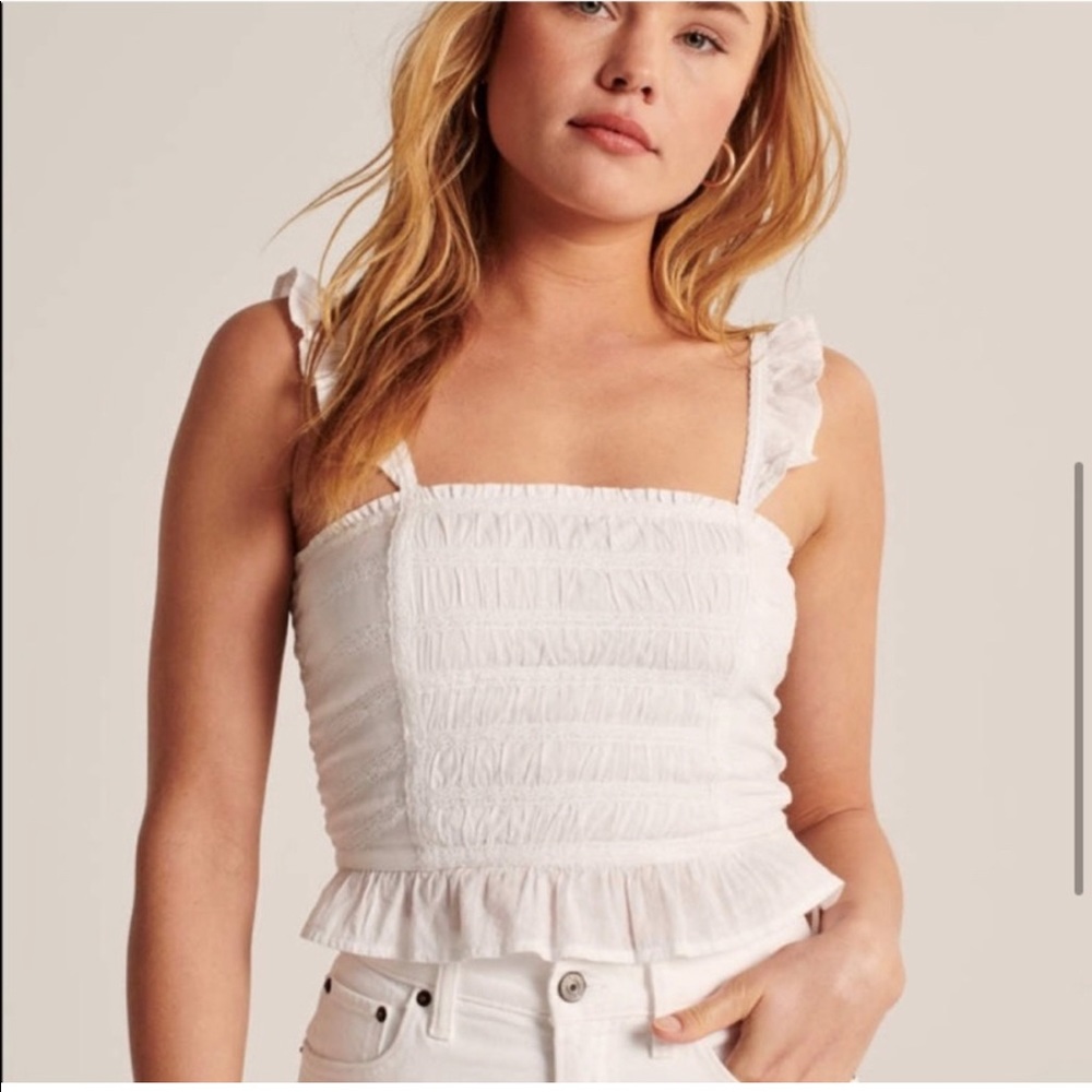 Abercrombie smocked tank
